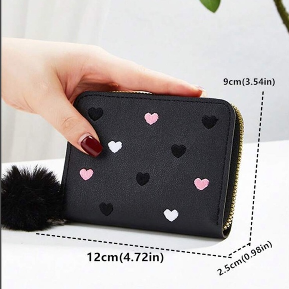 ⚠️Clearance Black Heart Fashion Wallet With Tassel - Picture 5 of 6